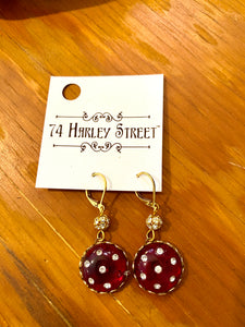 Red Sparkle Earrings