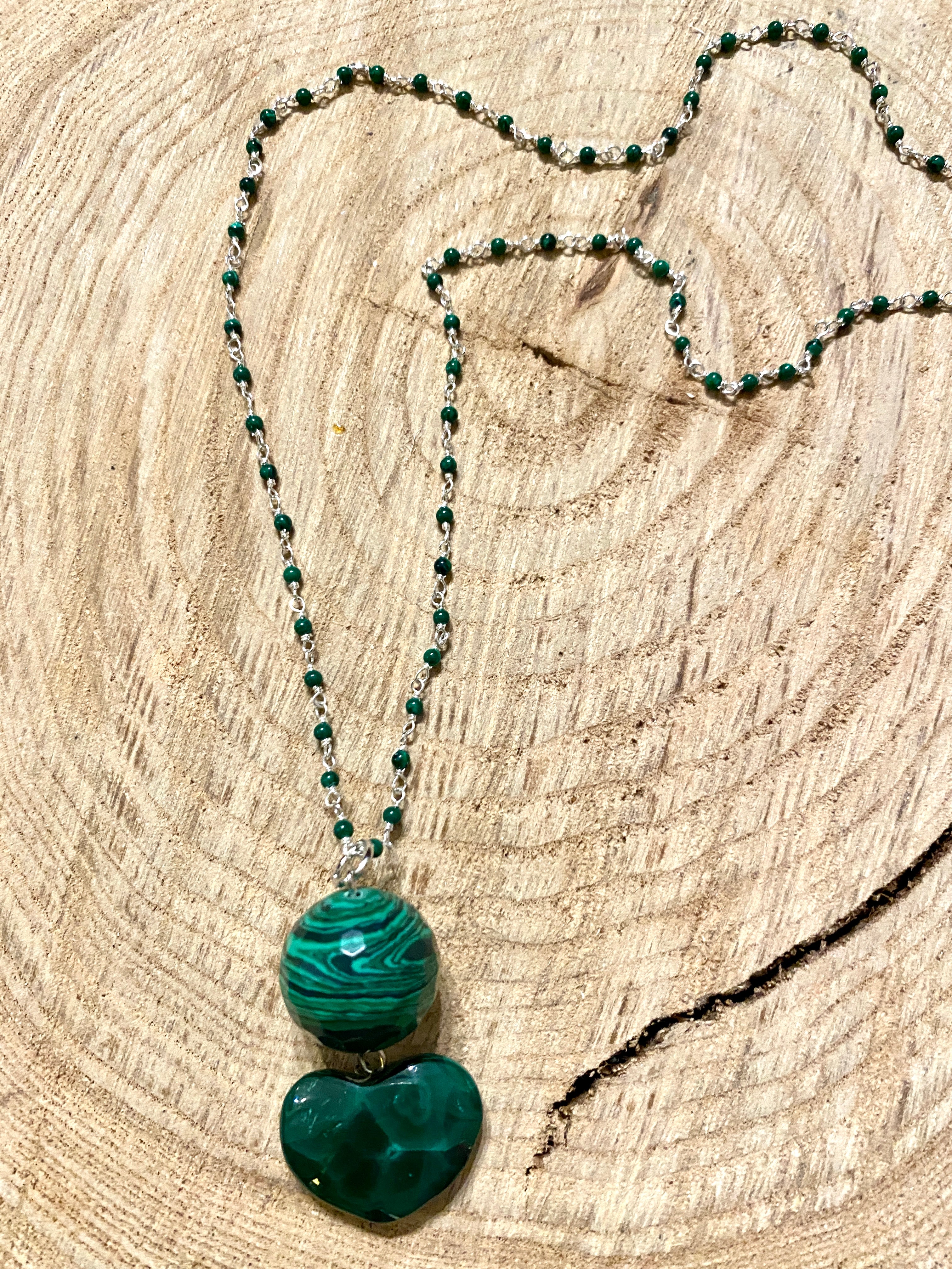 Tiny Green Malachite Beaded Necklace By Lisa Angel | notonthehighstreet.com