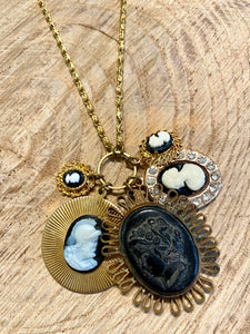 Cameo Cluster Necklace