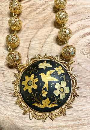 Black And Gold Necklace